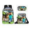 Minecraft Cartoon Game Character Printed Children Large Backpack Capacity