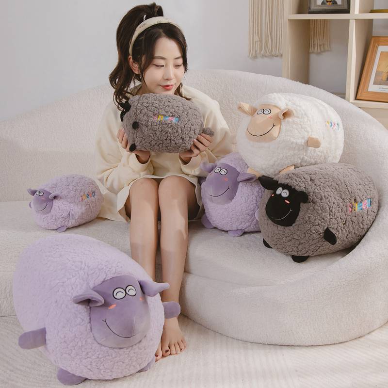 Export Market High Quality Long Plush Cute Sheep Stuffed Animal Plush Simulation Lamb Doll Toys for Children Room Decor Present