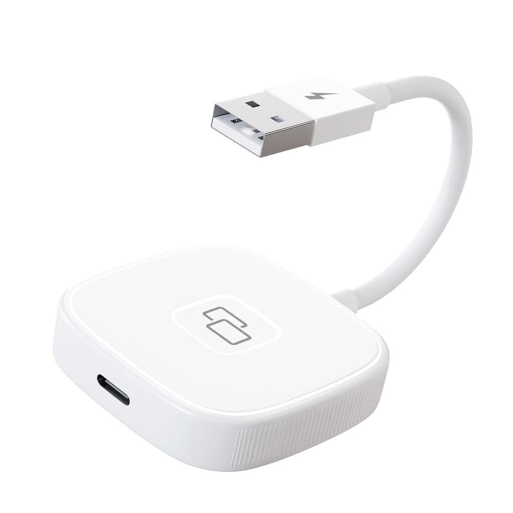 Wired Carplay Mirroring Dongle Smooth Play Smart Adaptive Plug and Play for IOS Devices Carplay Mirroring (Square)