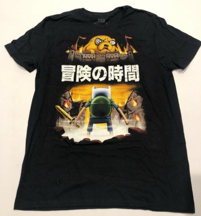 Adventure Time Black Tshirt New Unisex T-Shirt Graphic Tee
