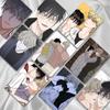 55Pcs/Set Korean Comic Low Tide In Twilight Laser Lomo Card Bl Manhwa Cartoon Mini Hd Photocard Cosplay Gift