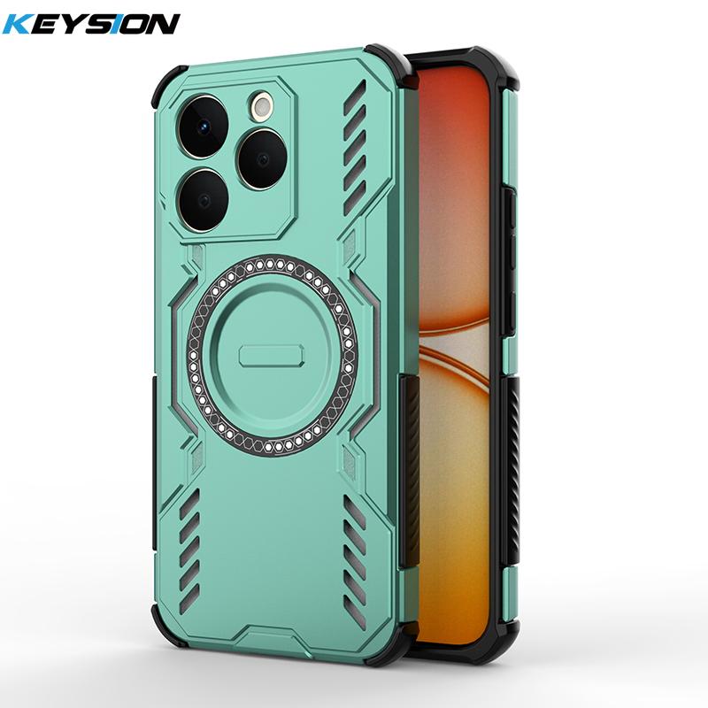 KEYSION Полый чехол для отвода тепла для Realme 15T 5G Силикон+ПК Магнитное охлаждение Ударопрочный чехол для телефона для Realme 15T