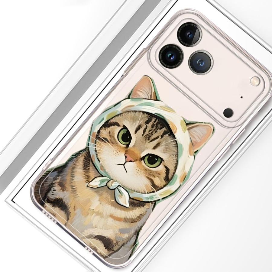 Мультяшный кот Мягкий чехол для телефона для iPhone 17 Pro Max Air 7 8 16 11 14 Plus XS Max XR 12 Mini 15 13 Pro