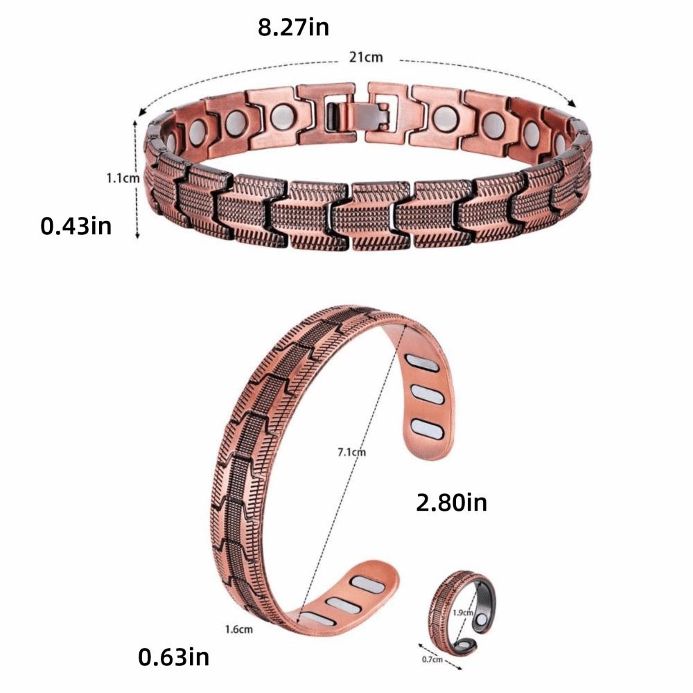 Retro Style Women Men Magnetic Bracelet Wheel-patterned Men Bangle Wristband Festival Party