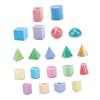 20Pcs 3D Shapes Geometric Solids,Learning Toys,Geometric Blocks Set for Kindergarten