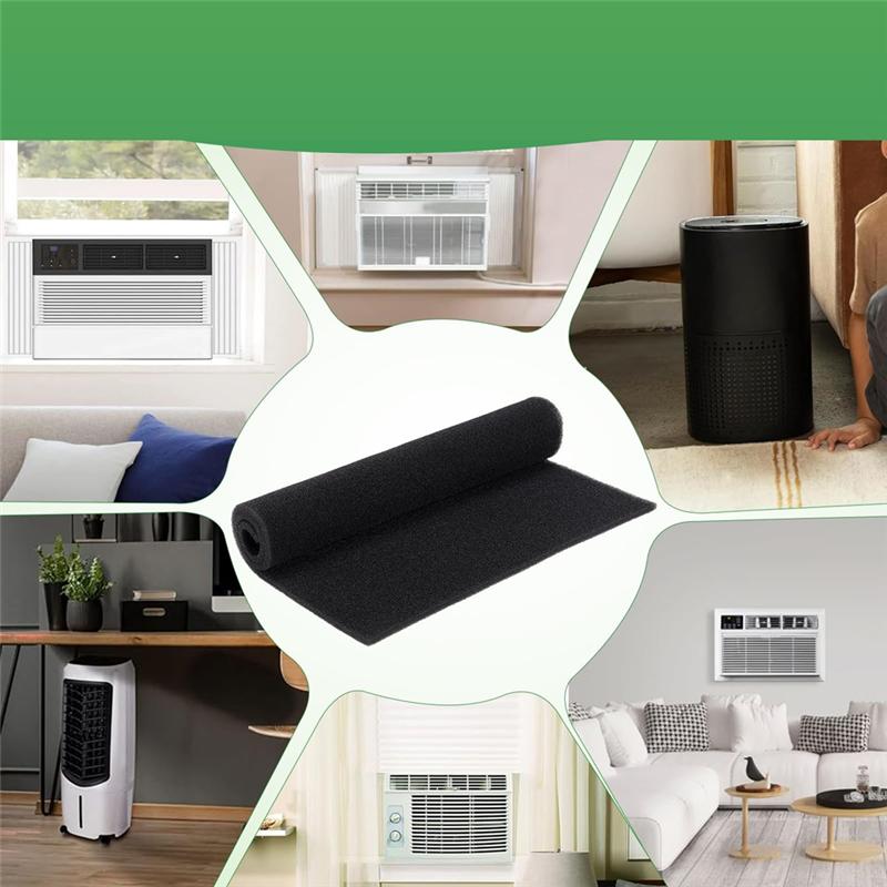 2 Pcs Window Air Conditioner Filters 24 X 15 X1/4Inch Cut To Fit Foam Replacement Filters,For FRIEDRICH,GE,Next Gen AC