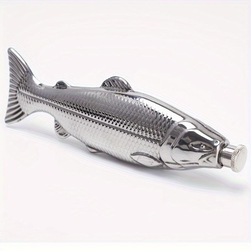 1pc Portable Trout-Shaped Wine Flask for Outdoor Camping, 304 Stainless Steel Fish Design Travel Bottle