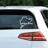 Карта Нюрбургринга, забавный автомобиль, грузовик, светоотражающие наклейки, украшение