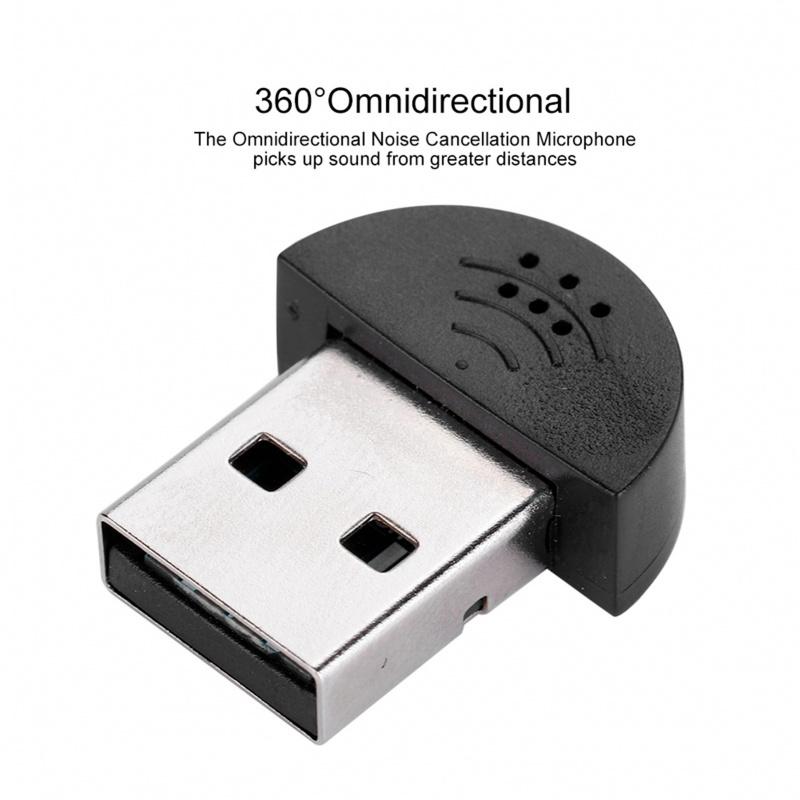 1 PC Portable USB Mini Studio Speech Microphone Recording Audio MIC Adapter for Computer PC