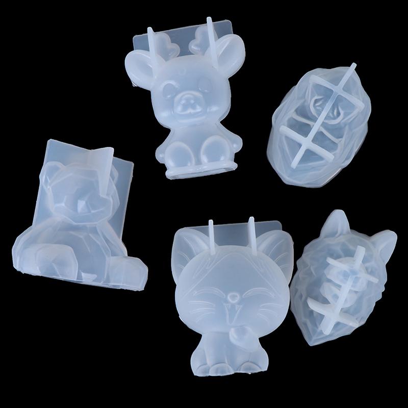 3D силиконовая форма DIY геометрия стерео медведь олень кошка тигр орангутан форма животное форма украшение орнамент форма инструмент для торта