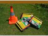 Retractable Reflective Road Cone with LED Light - Foldable & Portable Car Warning Sign
