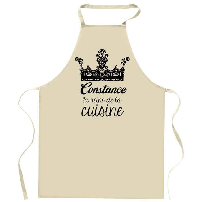 Tablier de cuisine - Constance - Reine de la Cuisine - Coton résistant - Imprimé en France