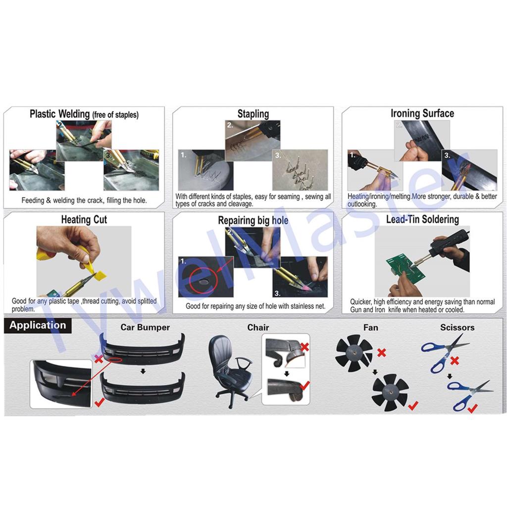 Горячий степлер, автомобильный бампер, обтекатель, сварочный аппарат, пластиковый ремонтный комплект, портативные инструменты для ремонта пластика