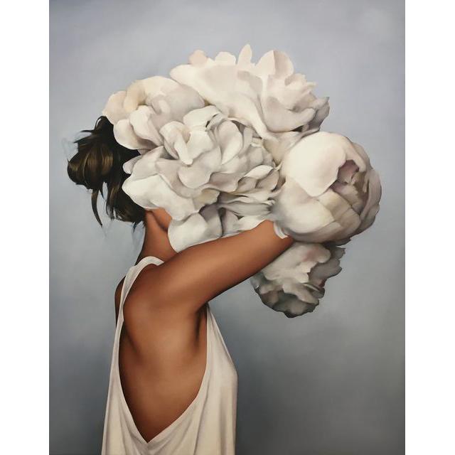 40x50cm Oil Painting By Numbers Flower Women DIY Paint By Numbers Girl On Canvas Home Decoration Diy Frame Digital Painting