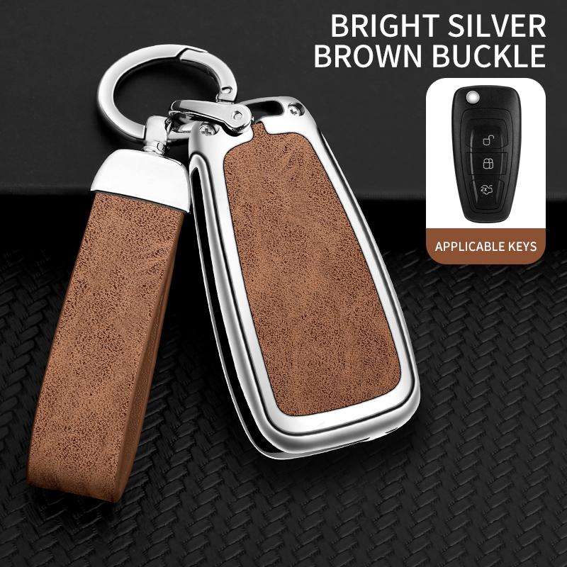 Alloy Car Folding Key Case Cover for Ford New Focus MK3 MK4 Mondeo Ecosport Transit Tourneo Ranger Mustang Custom Accessories