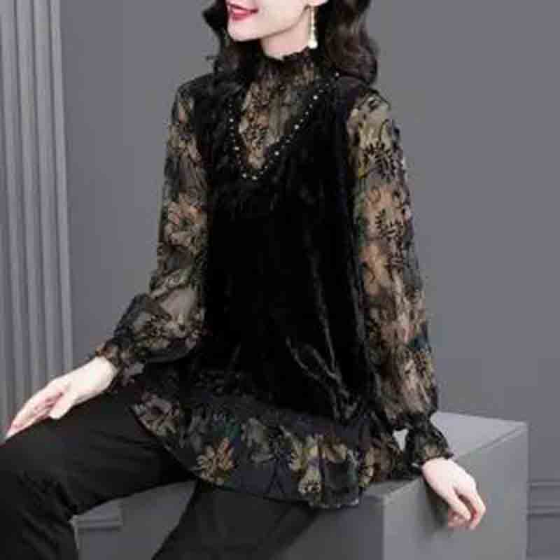 Bottom Shirt T-shirt Women's Autumn and Winter High-end Big-name Fashion Temperament Tops