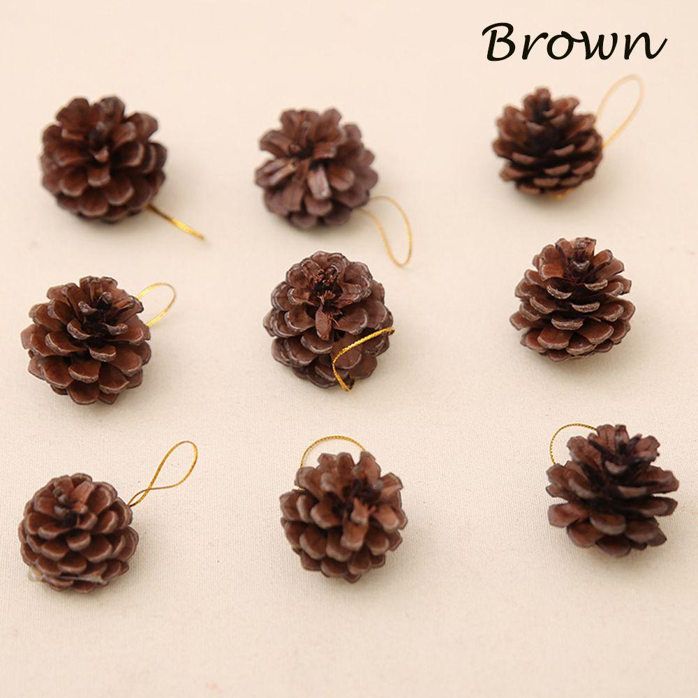 9Pcs/set Home Supplies Party Hanging Ball Christmas Tree Ornament Pinecone Pine Nuts