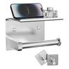 304Stainless Steel Bathroom Paper Holder Toilet Roll Holder No Drilling Wall Mount Wc Paper Phone Holder Home Paper Towel Holder