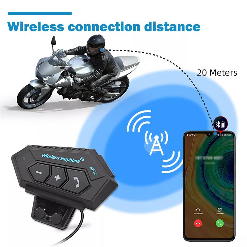 Мотоциклетная гарнитура Bt Helmet Wireless Hands-Free Call Kit Стерео Анти-помехи Водонепроницаемый музыкальный плеер Динамик