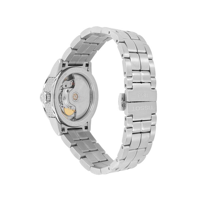 Tissot Женские часы из коллекции Luxury с автоматическим механическим механизмом, 33 мм, белый циферблат, корпус из нержавеющей стали T086.208.11.116.00
