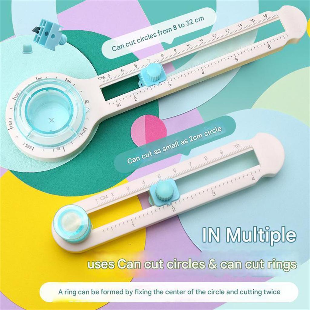 KW-TRIO Circle Paper Cutter Multifunctional Craft Cutting Tools Paper Scrapbooking Cards Cutters For Home Study Offices