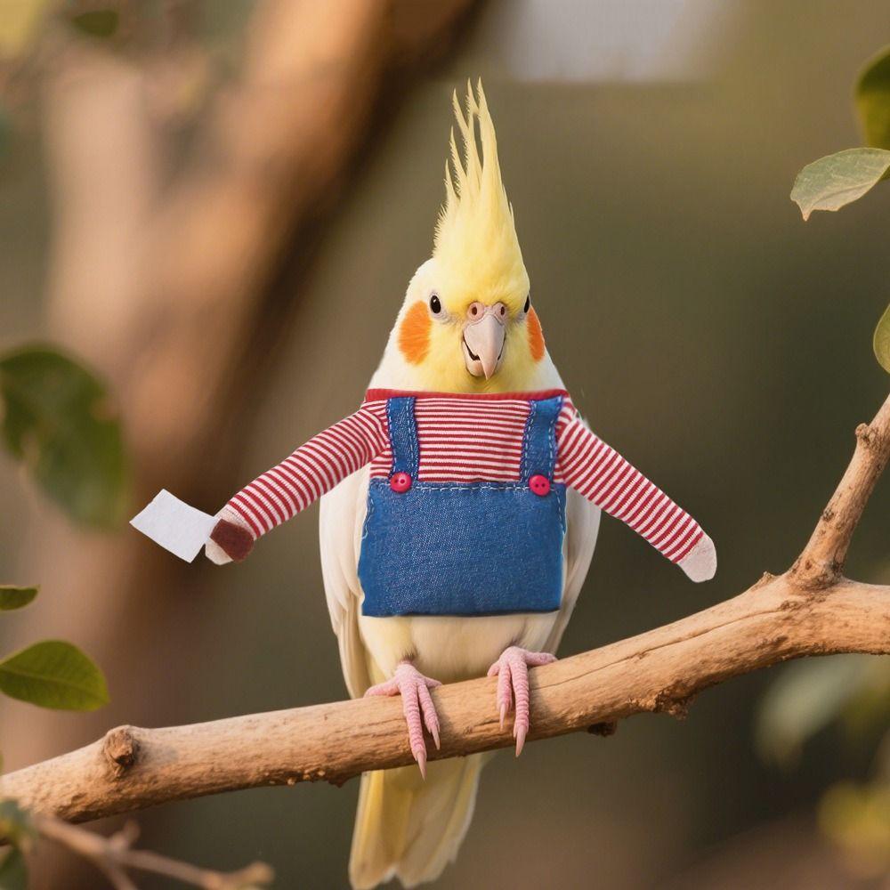 Breathable Birds Cosplay Outfit Stripe Pet Dressing Up  Photography Prop
