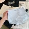 Female Spring and Autumn Pure Cotton Letter Ice Silk Quick Dry Breathable Hip Non Trace Extended Crotch Waist Underwear