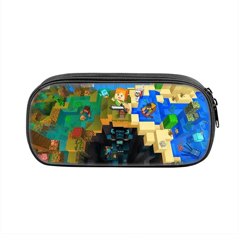 Сумка для хранения школьных принадлежностей Minecraft Legends из прочного полиэстера для детей