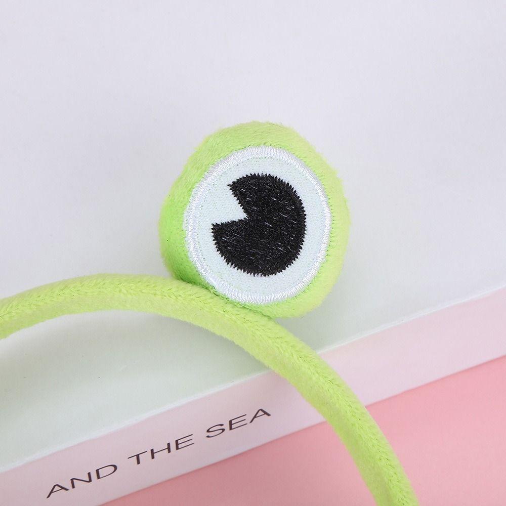 Cute Green Frog Headband Funny Plush Hair Hoops New Cartoon Wash Headband  Girls