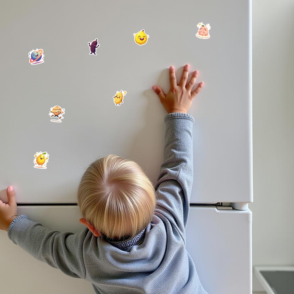 Cartoon Cute Characters Decals Playful Fruit Teacher Reward Stickers Funny Stickers For Fridge Suitcase