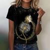 Flower Net Pattern T-Shirt For Women Exquisite 3D Printed Tees Summer Casual T Shirts Oversized Short Sleeves Round Neck Tops