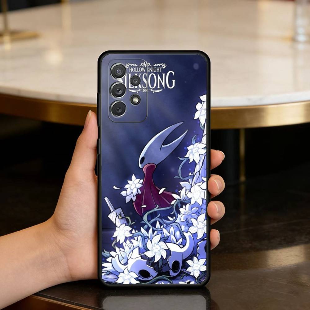 Game H-Hollow Knight Phone Case For Samsung Galaxy A73,A72,A71,A70,A53,A52,A51,Soft Silicone Black Cover