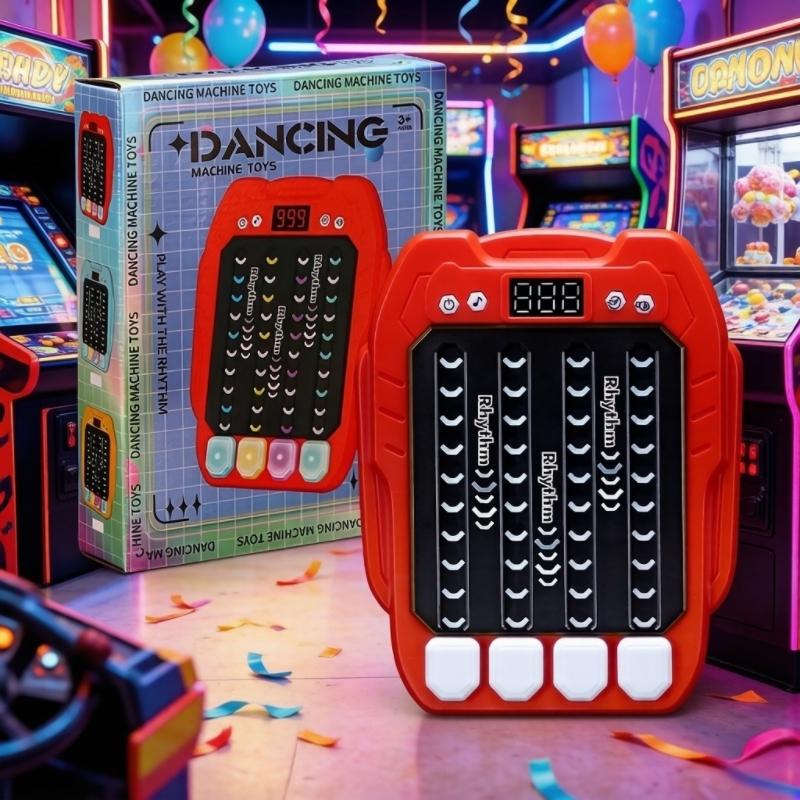 ZLang Montessori Pockets Travel Toy Electronic Music Rhythm Puzzle Game Machine Light up Education Sensory Fast Push Table Game