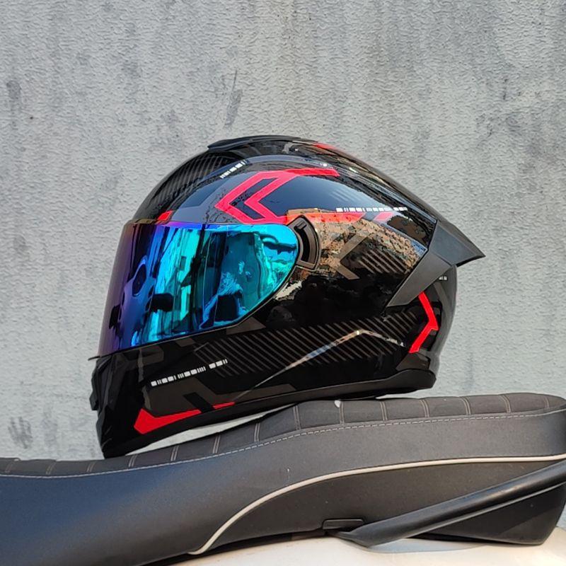 Мотоциклетный шлем для мужчин и женщин, спортивный автомобильный шлем с двойными линзами, новый национальный стандарт, четыре сезона, персонализированный Bluetooth
