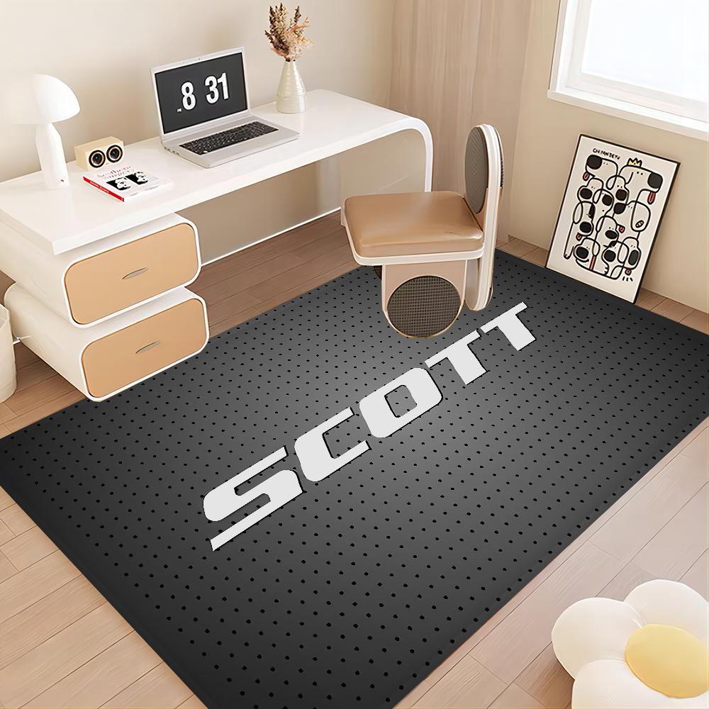 S-Scott Bike Logo Bathroom Mat Non-Slip Laundry Room Mat Laundry Decor Balcony Child Living Room Toilet Rug