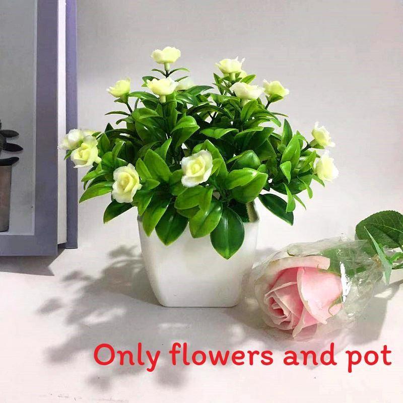 Fake Miniature Daisy Plant Decor With Plastic Craftsmanship For Living Spaces