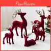 Elegant Large Red Sparkly Reindeer Figurine Perfect For Christmas Tree Decorations And Holiday Cheer