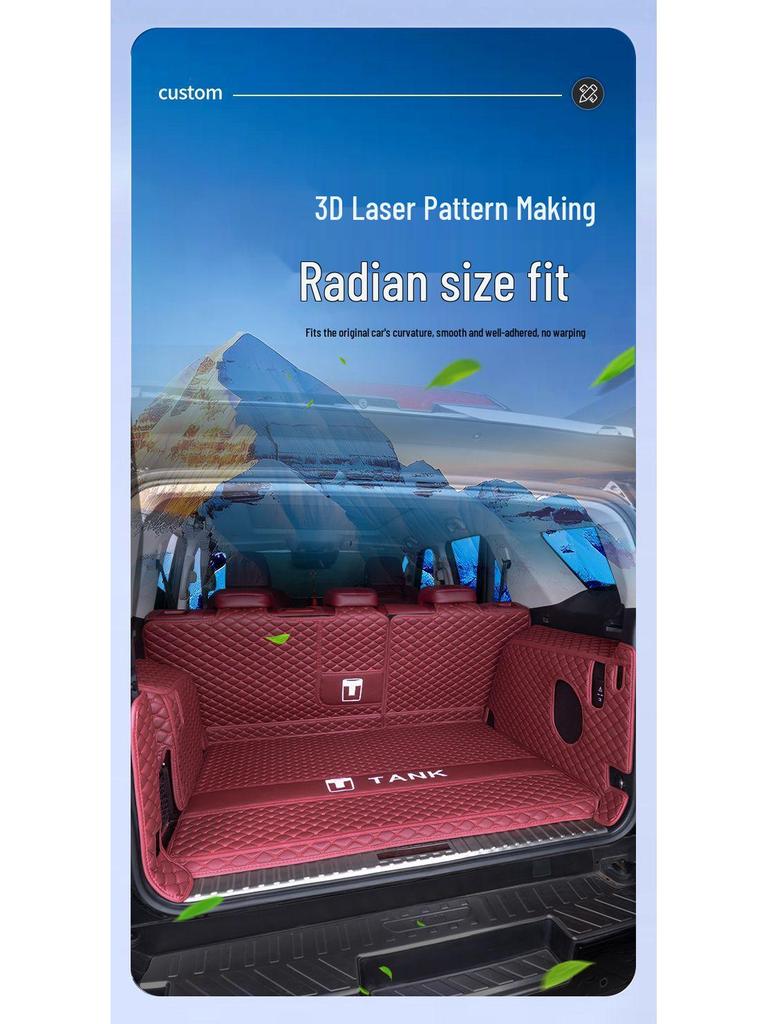 Eco-friendly Trunk Mat for Tank 400: Custom Surround Style Interior Trim for New Energy Models