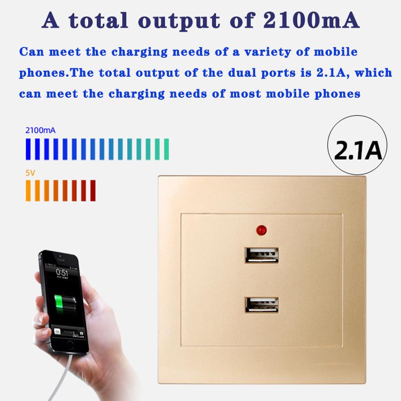 2/3/4/6 USB-портов, настенная розетка для зарядного устройства, розетка переменного тока