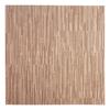 Fuso Synthetic Peel-and-Stick Floor Panels, 3mm Thick x 45x45cm, Pack of 4, Striped (Beige), PTT01