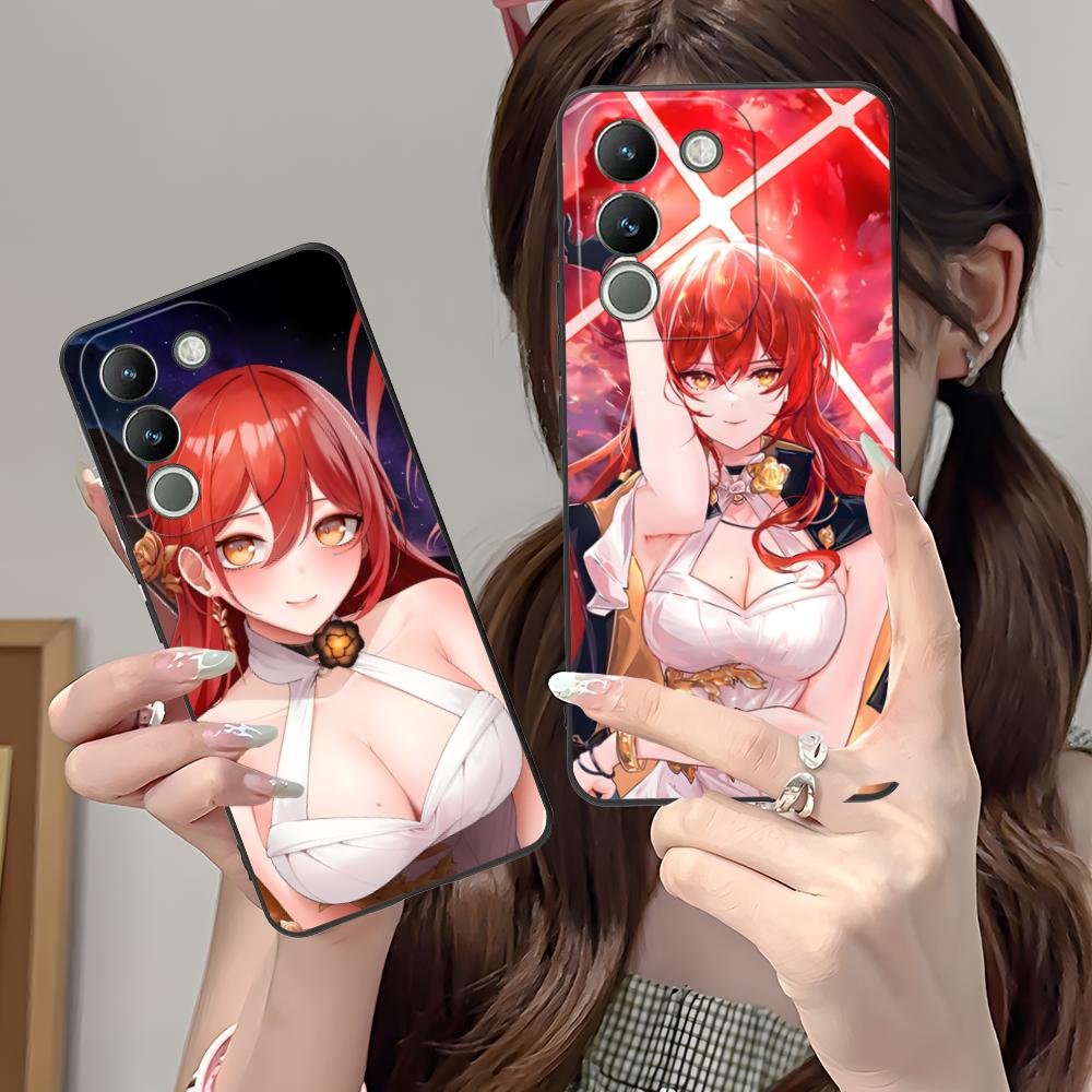 HSR Himeko Матовый ТПУ Чехол для Мобильного Телефона для VIVO V60 V50 V40 V30 V29 V27 V25 V23 Pro Lite 5G Цветной Печатный Чехол