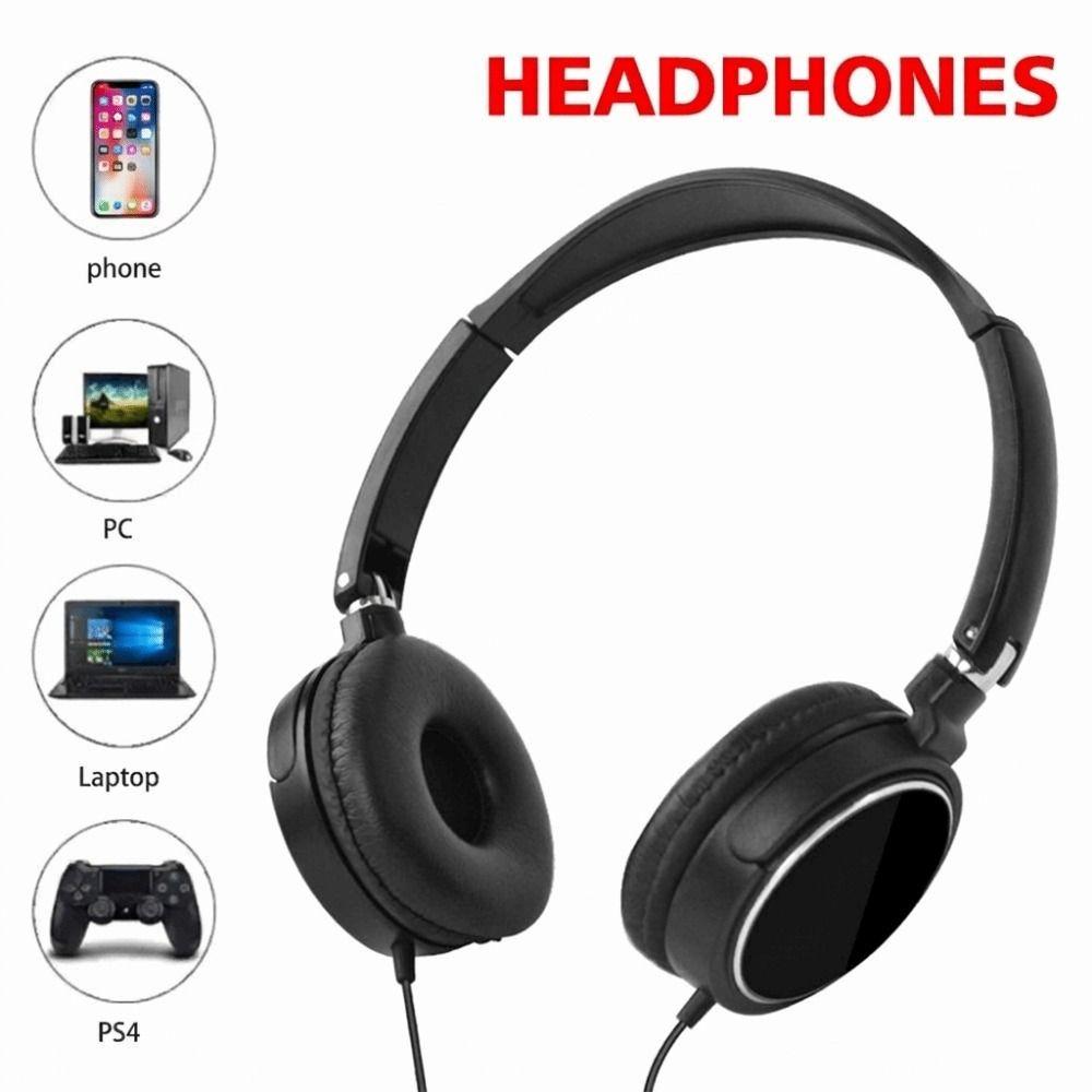 Soft Ear Pads Wired Headphones Lightweight Computer Headphones Head Mounted Earphones Computer Use