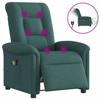 VidaXL Electric Reclining Massage Chair Dark Green Fabric, Electric Massage Chair, Recliner of 3303250