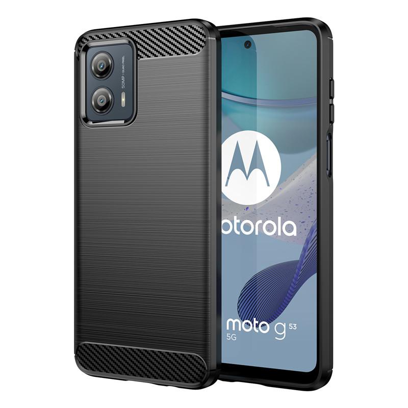 Для Motorola Moto G53 5G Чехол для Moto G53 Чехол 6,5 дюймов из углеродного волокна Противоударный силиконовый бампер для Motorola Moto G53