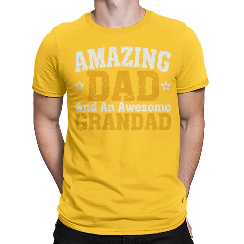Men Amazing Dad Awesome Grandad Funny Fathers Day TShirt Tee Best Daddy Ever