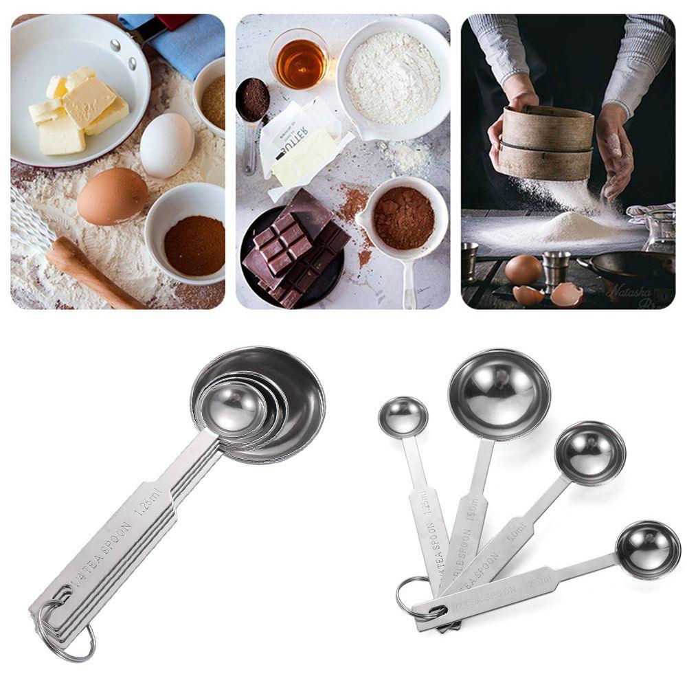 Kit Tableware Utensil Set Stainless Steel Measuring Spoons Scales Flour Scoop Measuring Cups