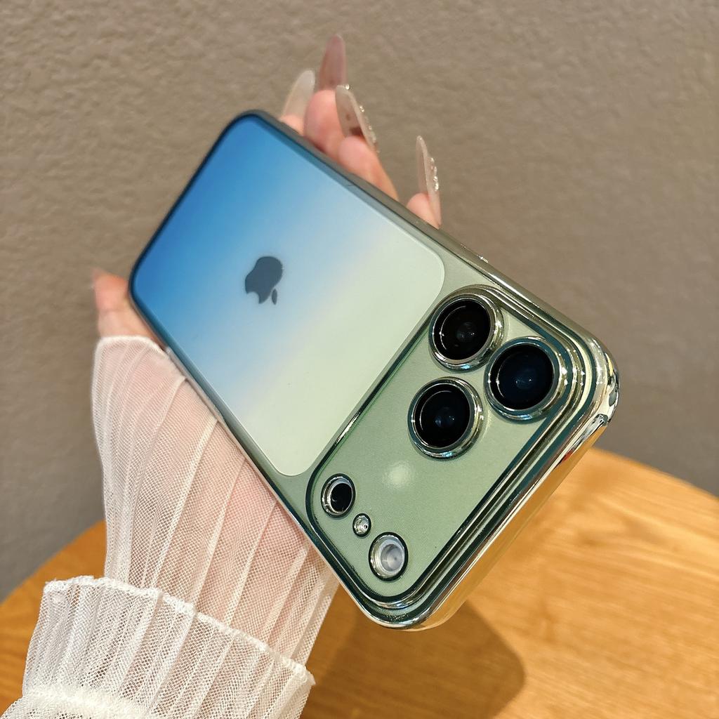 Применимо к чехлу для мобильного телефона iPhone17promax высокая прозрачность гальваническое покрытие постепенное изменение Apple 16 прозрачный мягкий всесторонний 15case