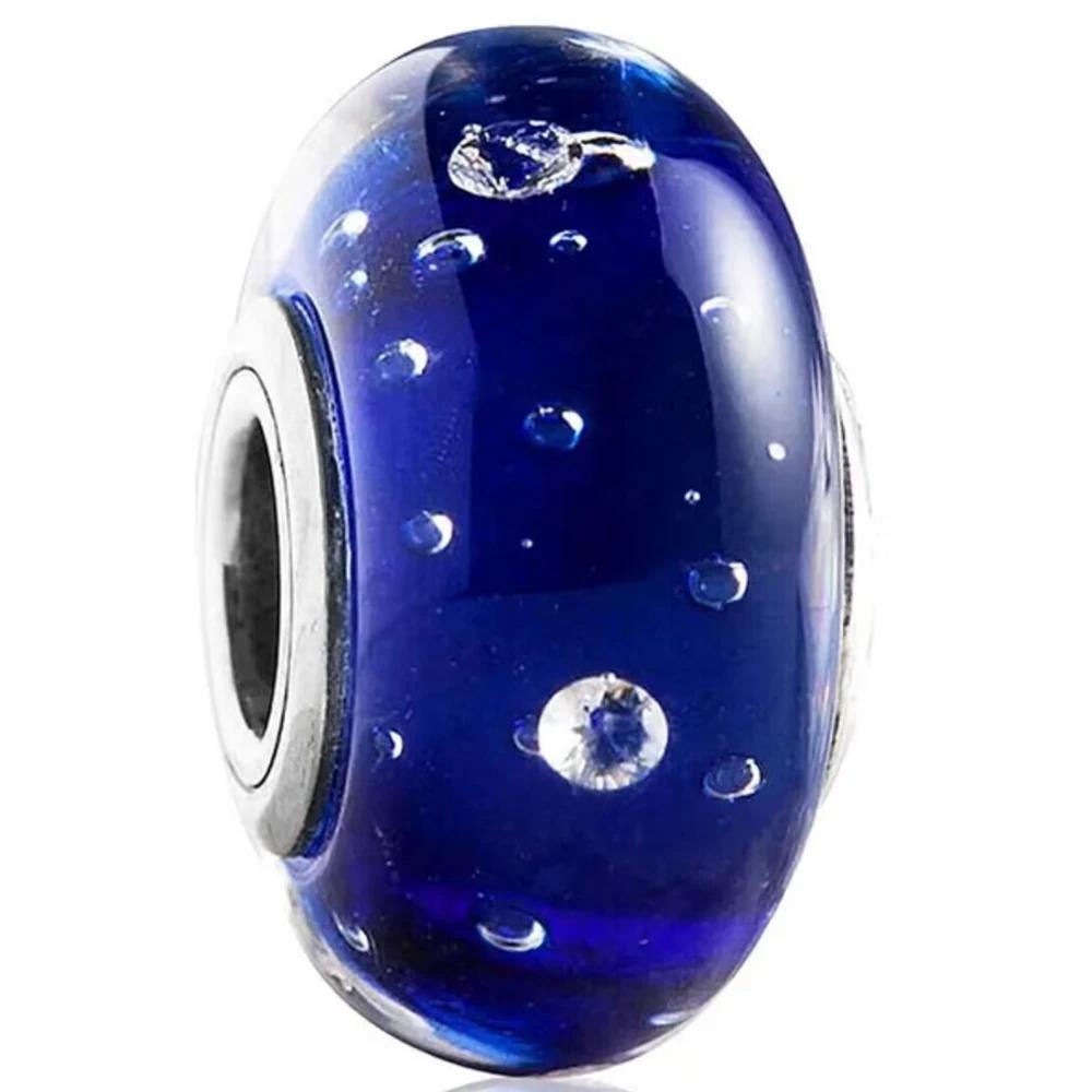 Новые оригинальные медные бусины-шармы из муранского стекла в виде цветка и листа, космическая радуга, для браслета, сделай сам, женские ювелирные изделия, подарок