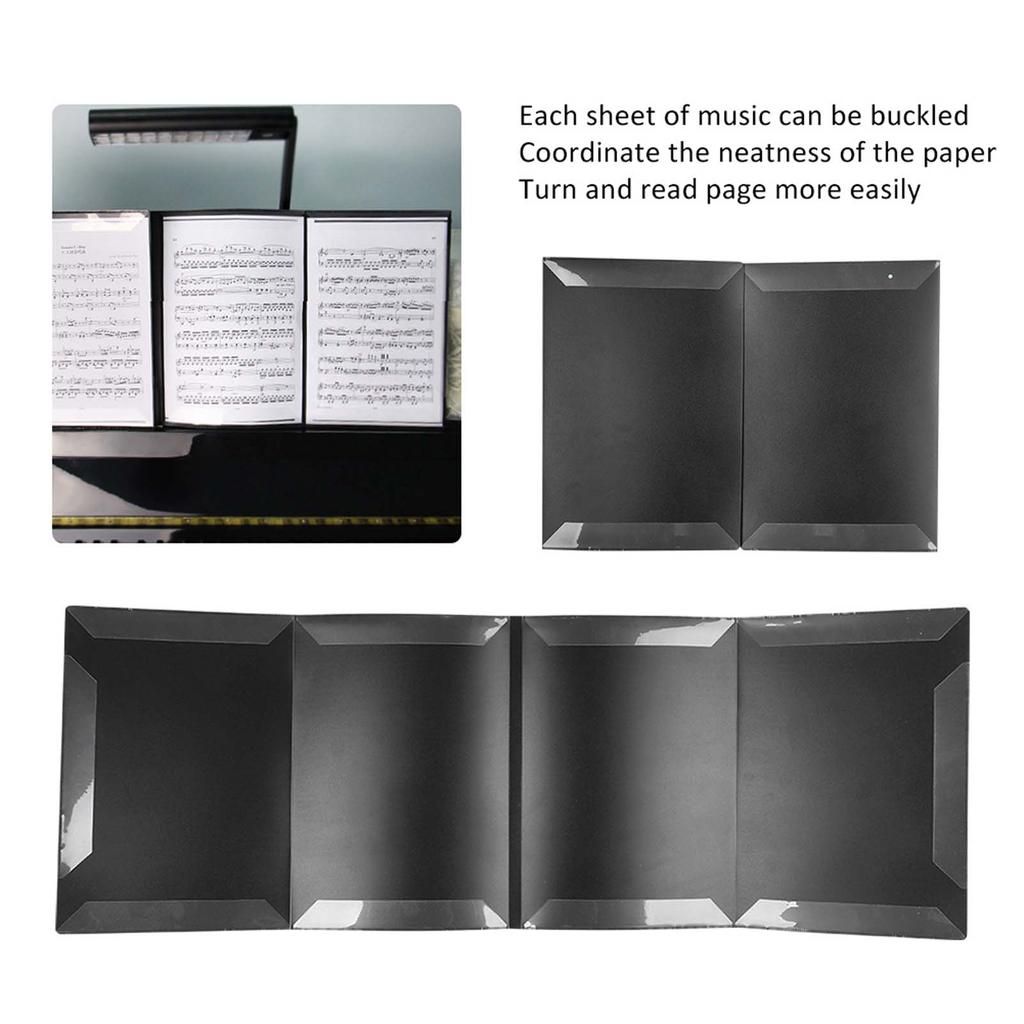A4 Sheet Music Folder 6 Pages Piano Music Score ABS Material Guitar Violin Expansion Clip