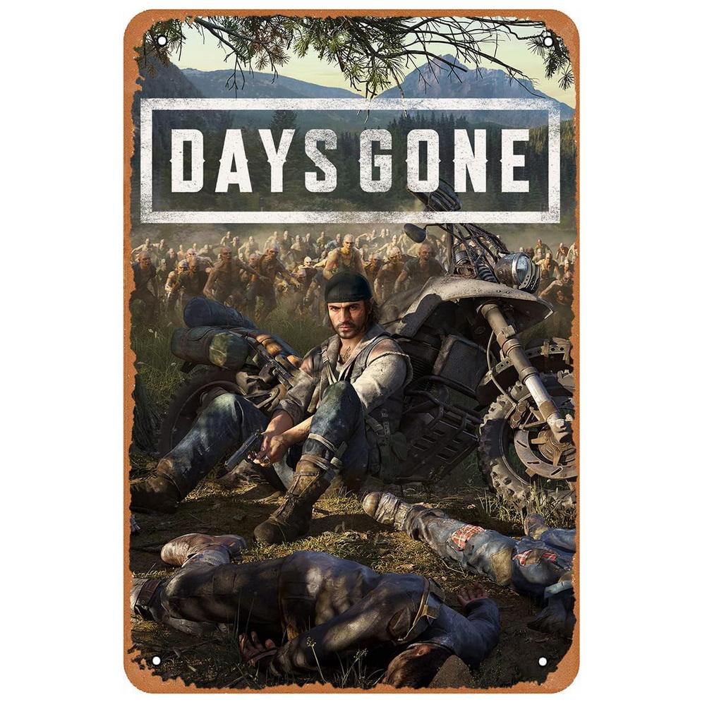 Металлические жестяные таблички Декорация стены для видеоигр Винтажные художественные плакаты Железная живопись для мужской комнаты Домашнее кафе Игровая комната Клуб Бар